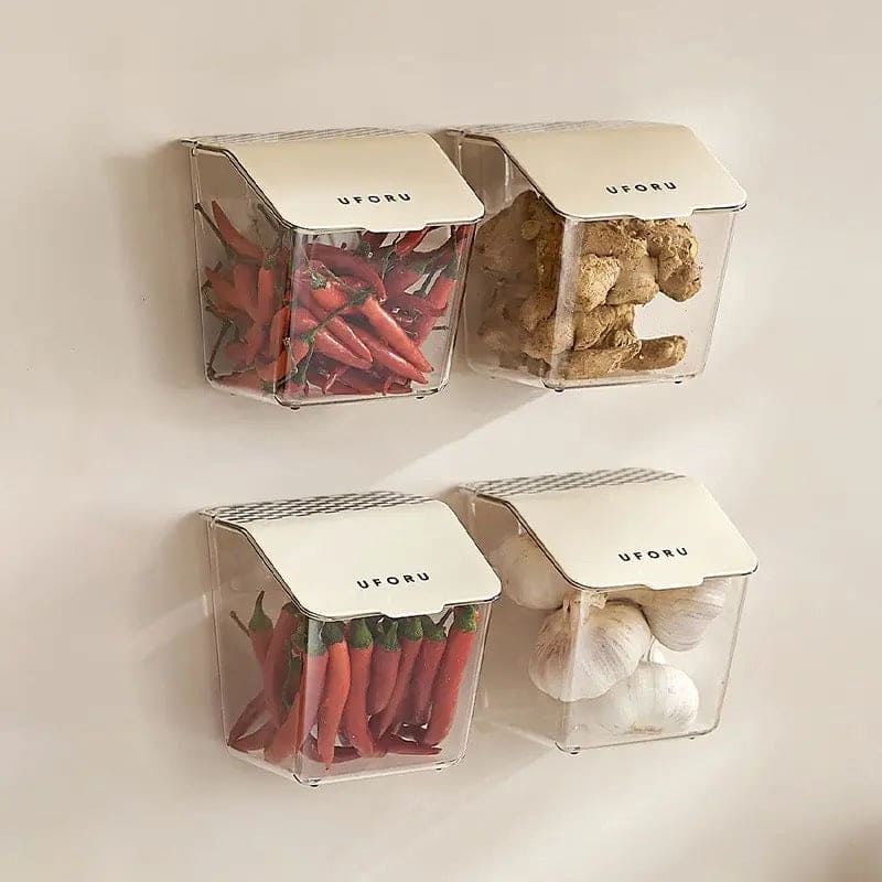 Wall Mounted Spice Keeper, Airtight Wall Food Storage Container, Elegance Lady Storage Container, Ginger Garlic Storage Basket, Kitchen Fresh Storage With Cover, Multifunctional Storage Box, Multipurpose Kitchen Bathroom Home Storage Box Wall Mounted Spice Keeper, Airtight Wall Food Storage Container, Elegance Lady Storage Container, Ginger Garlic Storage Basket, Kitchen Fresh Storage With Cover, Multifunctional Storage Box, Multipurpose Kitchen Bathroom Home Storage Box